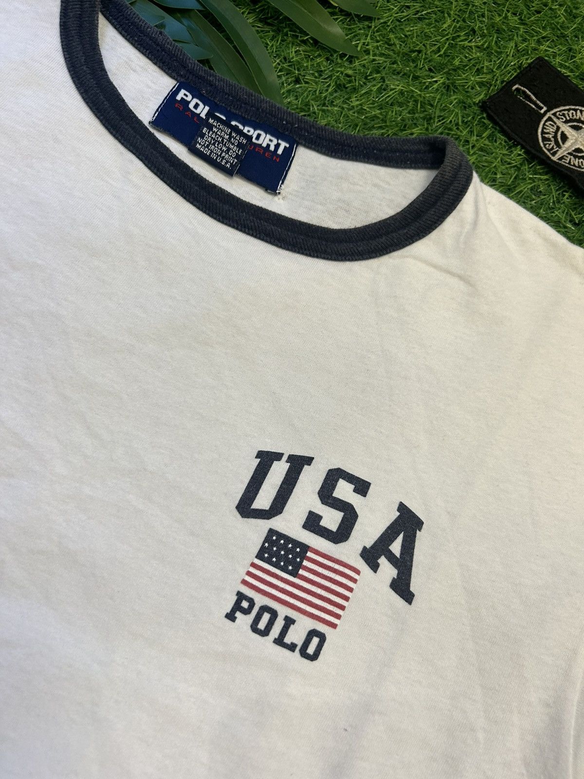 Polo Ralph Lauren Vintage Polo Sport Usa Tshirt 90s Polo Size M Size US M / EU 48-50 / 2 - 2 Thumbnail