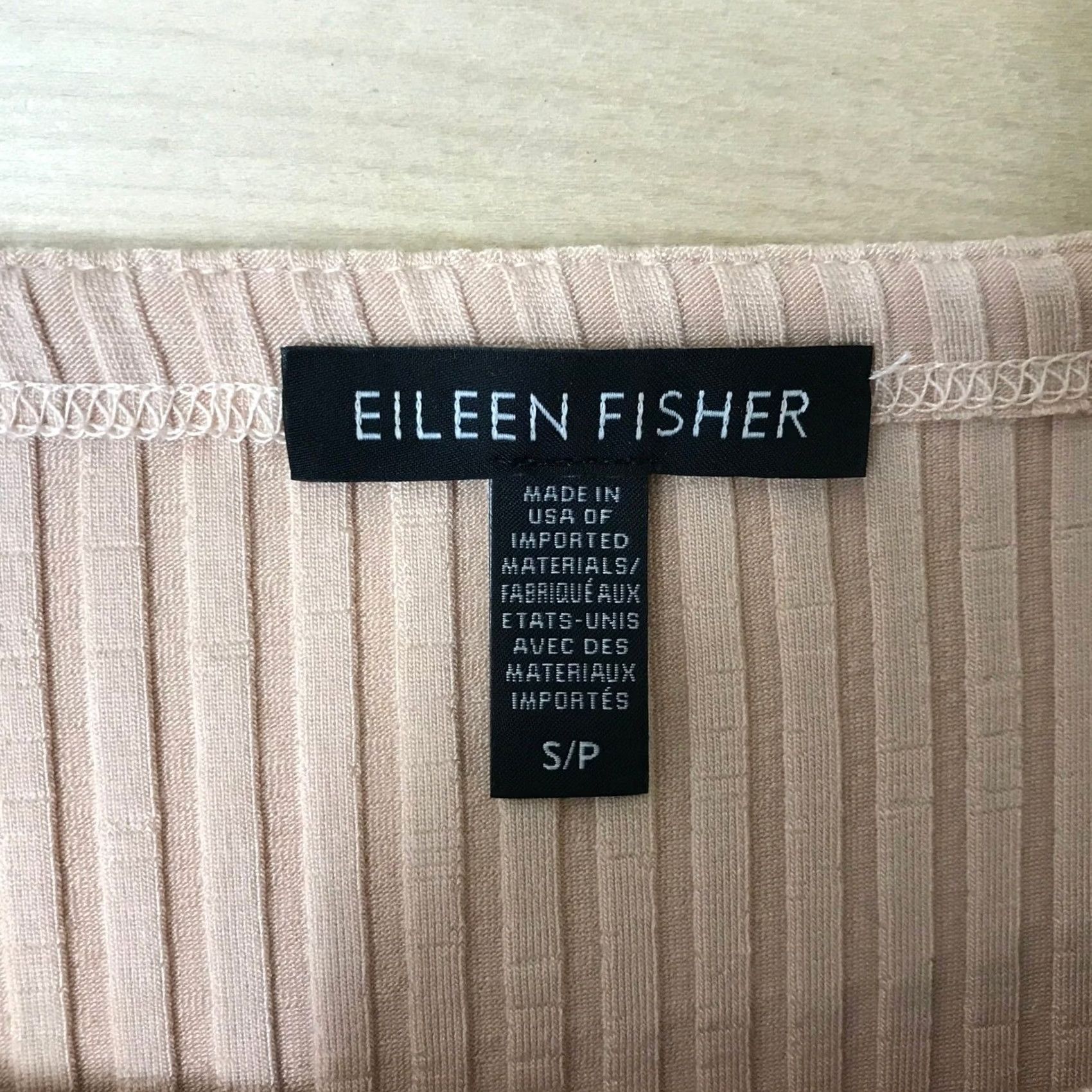 Eileen Fisher EILEEN FISHER Midi Dress Peach Size S Ribbed Knit Tencel Lyocell Spandex Women Size S / US 4 / IT 40 - 7 Thumbnail