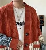 Other Retro Pattern Knitted Cardigan Men Size US M / EU 48-50 / 2 - 3 Thumbnail
