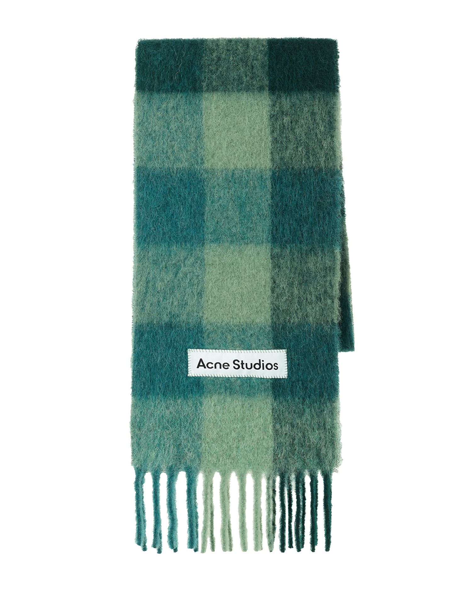 Acne Studios Acne Studios Plaid Fringe Scarf Size ONE SIZE - 1 Thumbnail