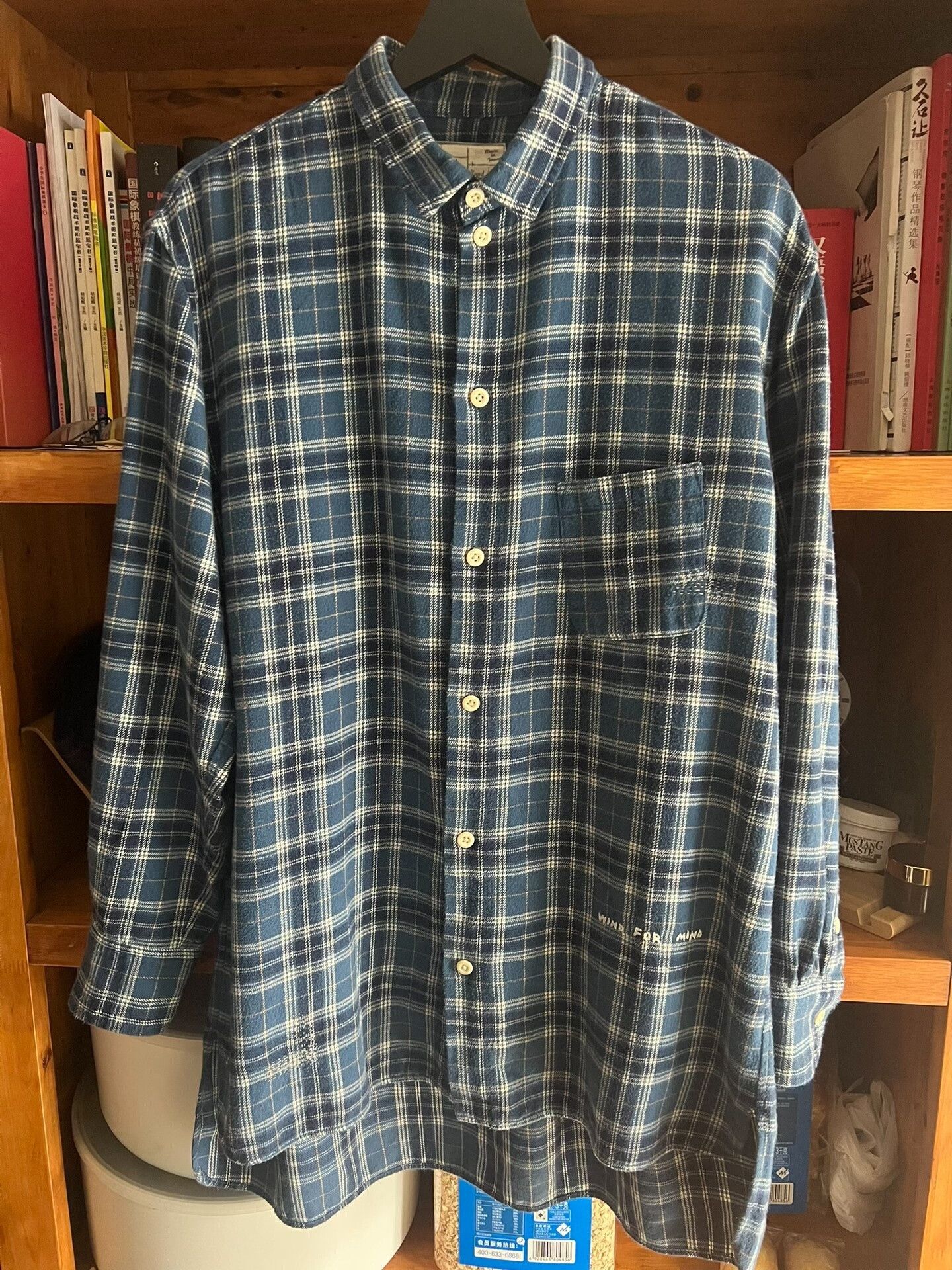 Porter Classic Porter Classic Indigo Plaid Long Shirt Size US M / EU 48-50 / 2 - 1 Thumbnail