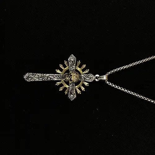 Jewelry Hirase x Endo Skull Cross Necklace Punk Chain Y2K Opium Size ONE SIZE - 1 Thumbnail