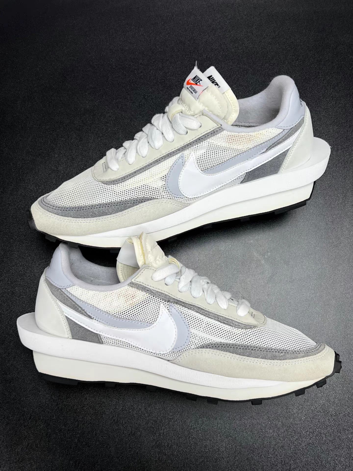 Nike NIKE x sacai LDV Waffle White/Grey K15 Size US 11.5 / EU 44-45 - 6 Thumbnail