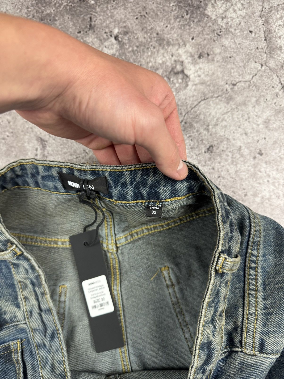 Japanese Brand Vintage Washed Distressed Baggy Jeans Y2K Style Japanesse Size US 32 / EU 48 - 8 Thumbnail