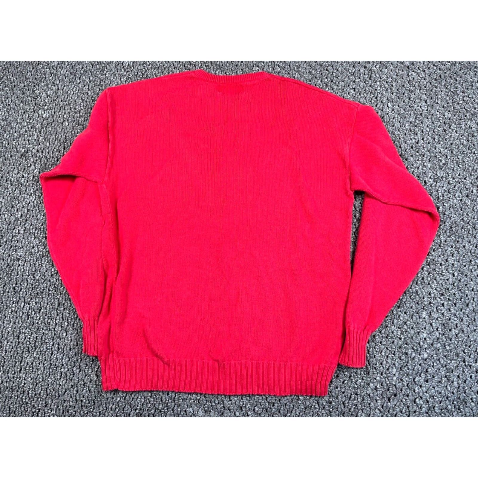Vintage VINTAGE Lord Jeff Golf Knit Sweater Shirt Adult Large Red Embroidered 3-D Golf Pattern USA Made Mens Size US L / EU 52-54 / 3 - 2 Thumbnail