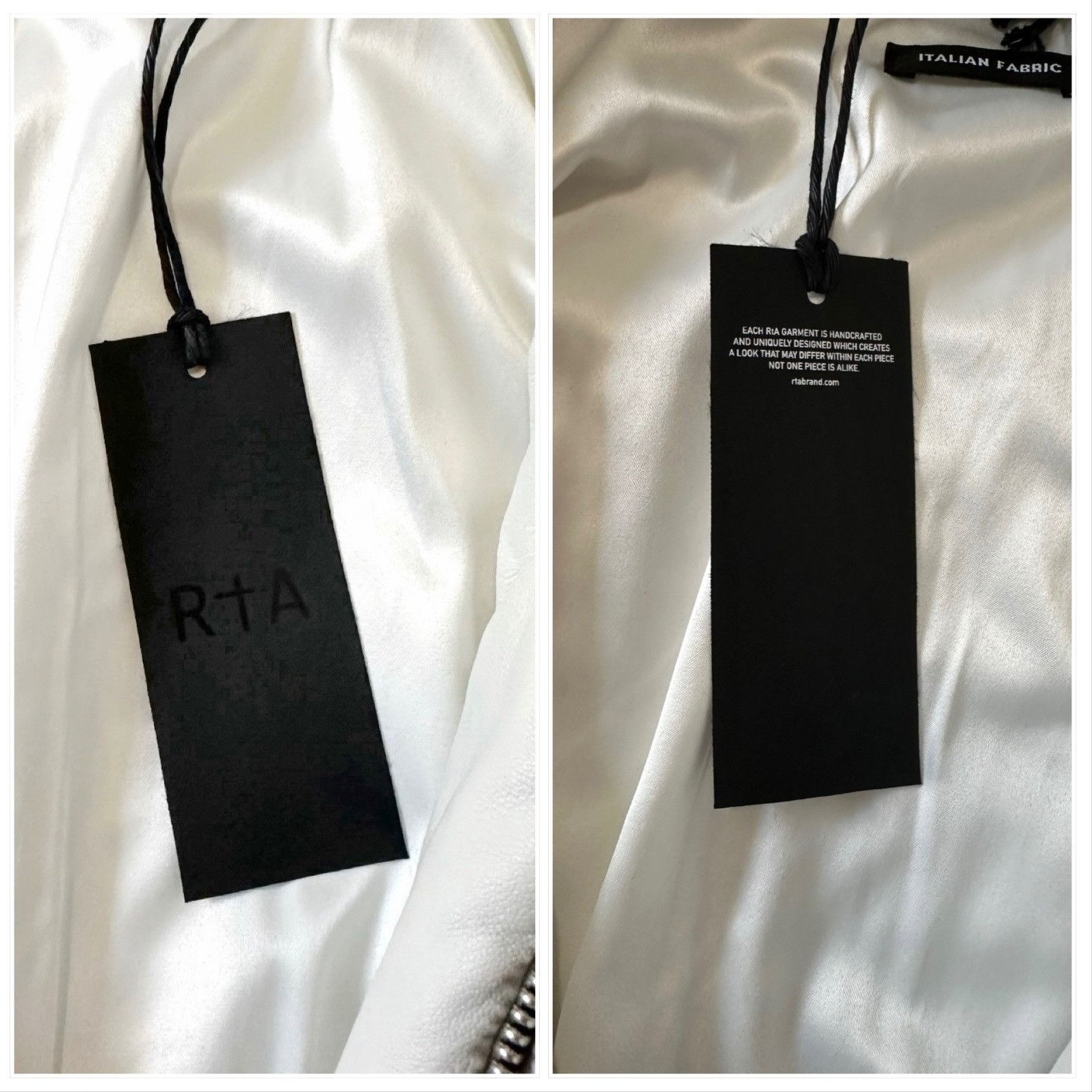 Rta RtA Louisa Vegan Leather Jacket, White, Size S, White, New w Size S / US 4 / IT 40 - 3 Thumbnail