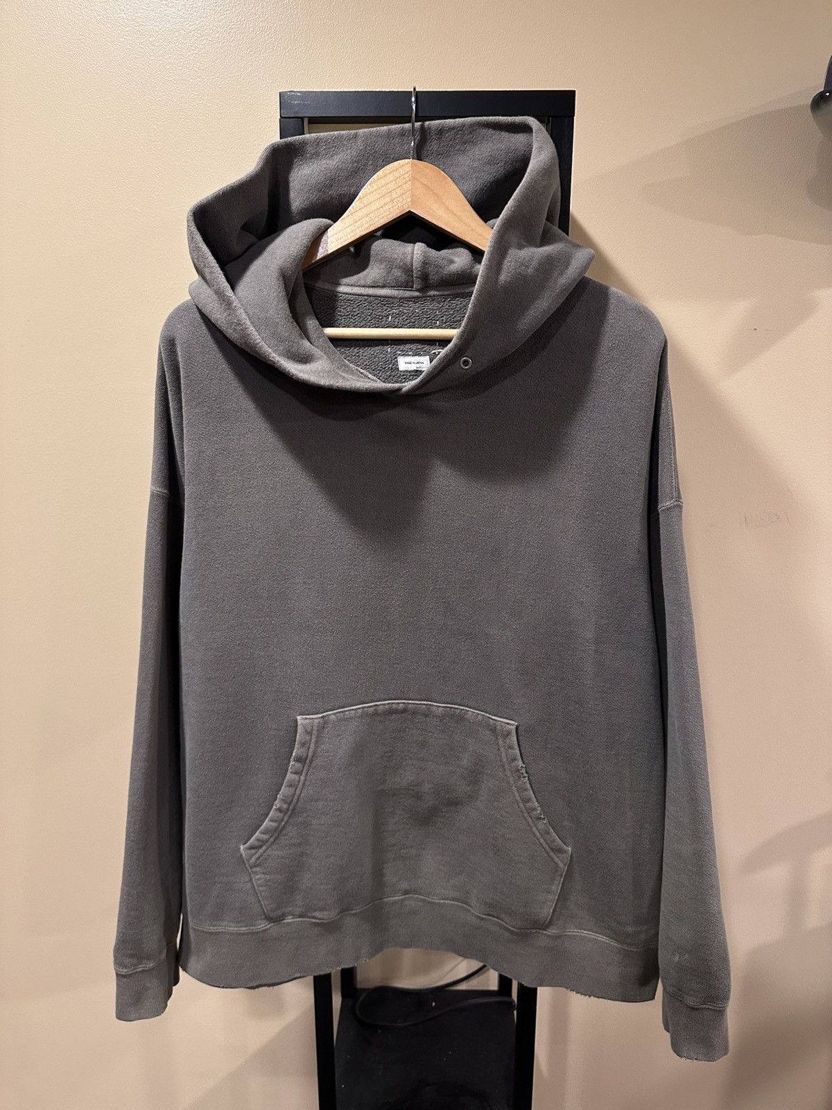 Visvim Jumbo Olive Green Distressed Crash PO Faded Hoodie