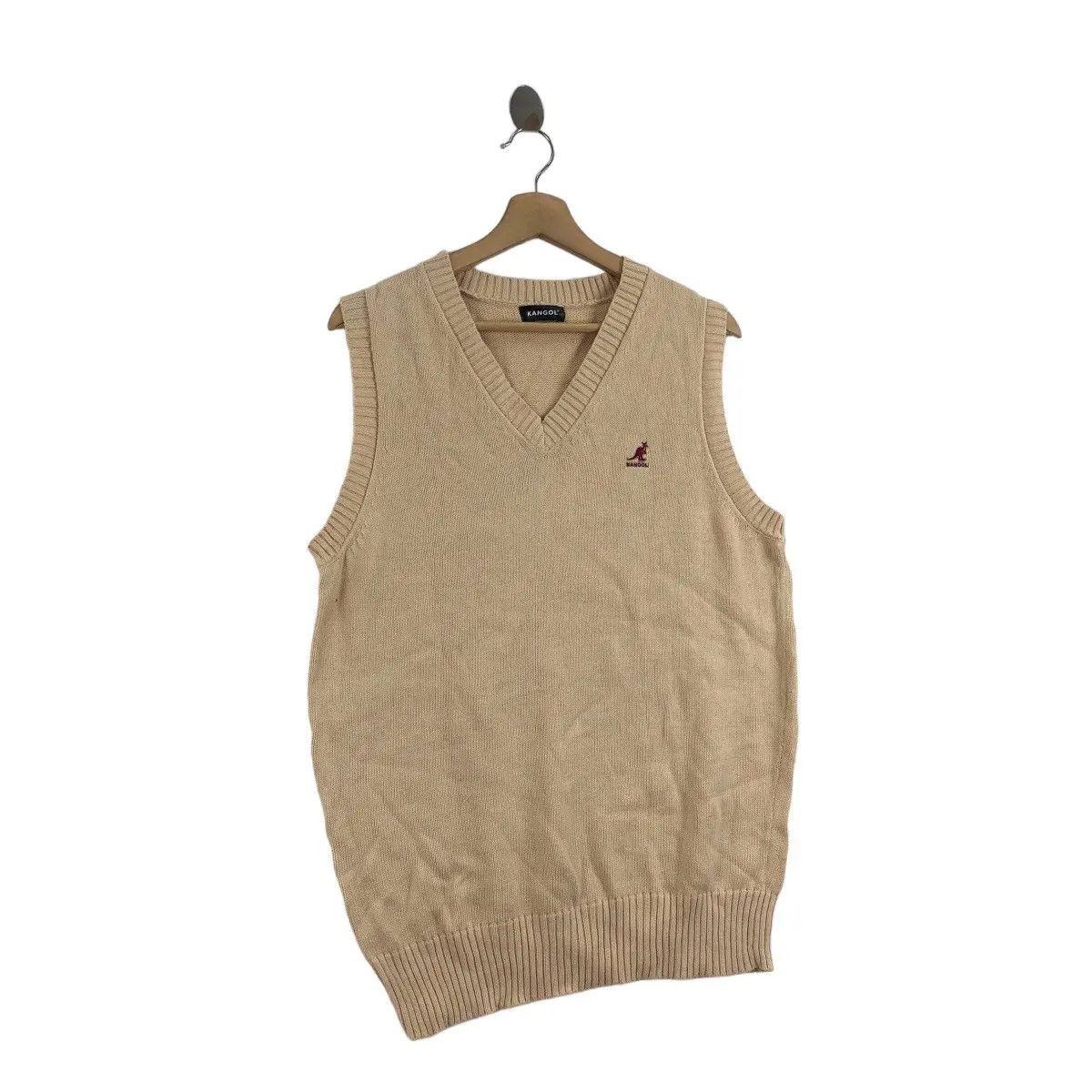 Kangol KANGOL UNITED KINGDOM Small Logo Knitwear Tank Top Sweater Size L / US 10 / IT 46 - 3 Thumbnail