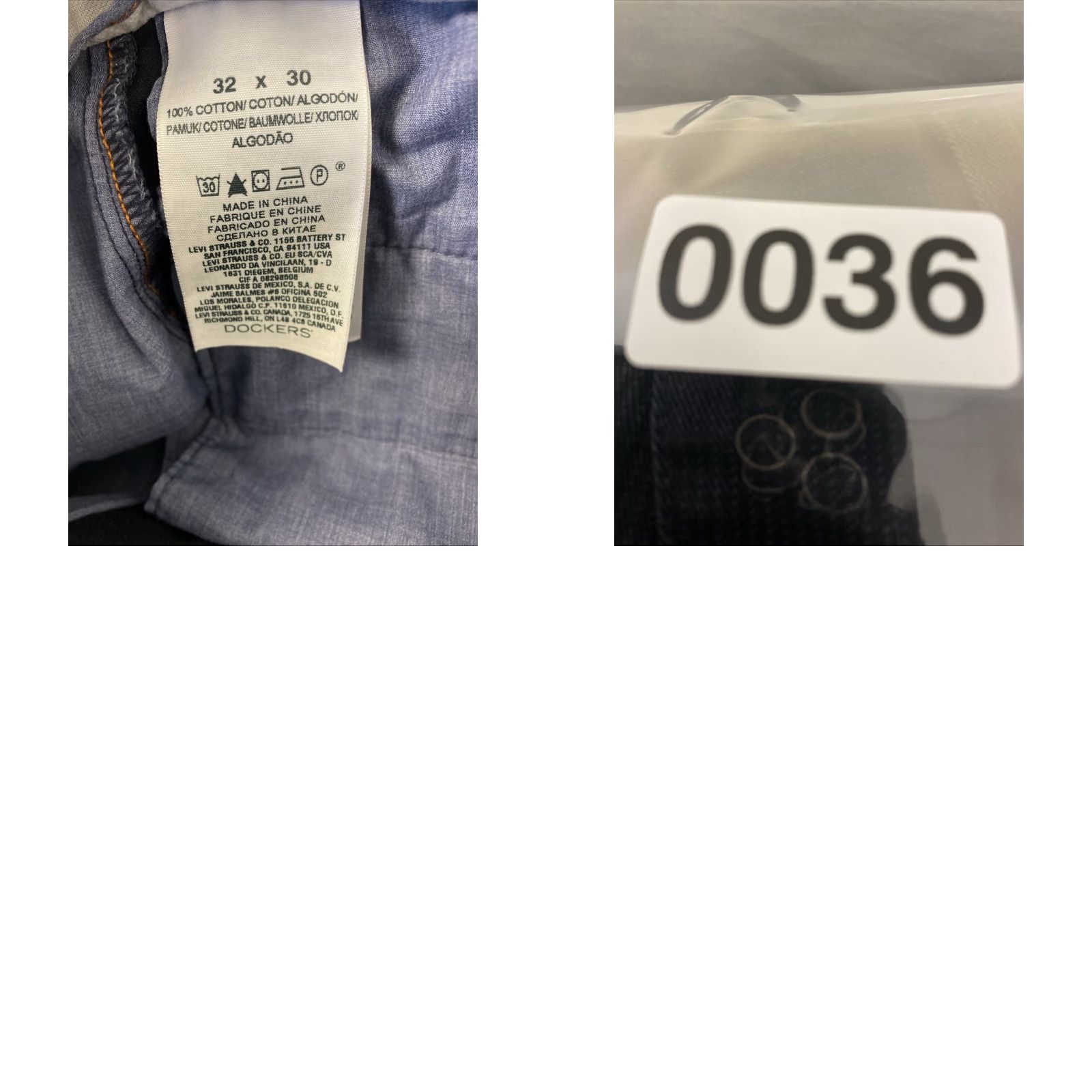 Dockers DOCKERS Khaki Pants Men’s 32x30 Gray Straight Fit 5-Pocket Flat Front Knit Cotton Casual Regular Mens Size US 32 / EU 48 - 9 Thumbnail