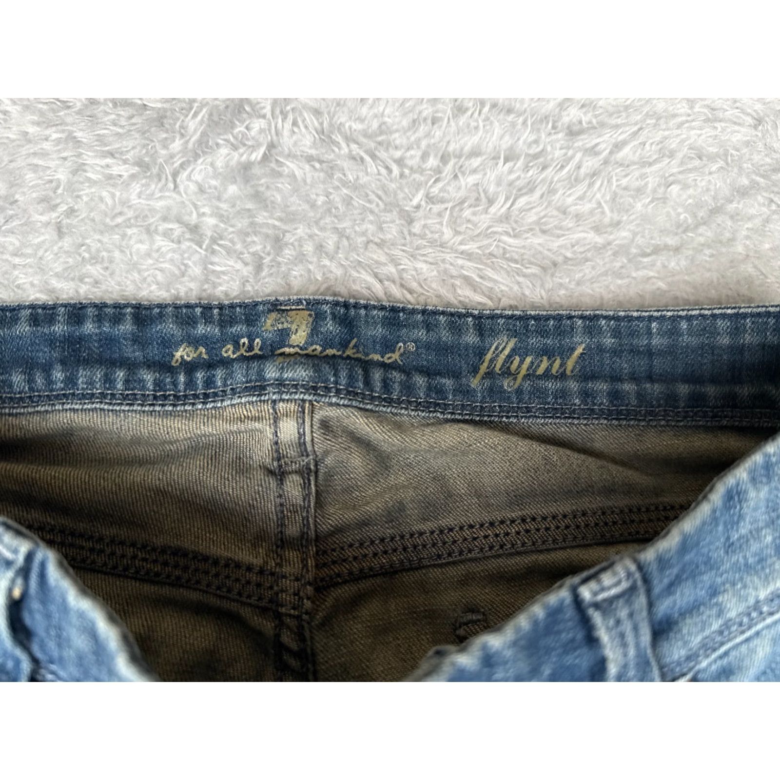 7 For All Mankind 7 For All Mankind Jeans Women 28 Blue Denim Bootcut Distressed Cotton 7 For All Mankind Pants Women 28 Blue Denim Jean Flynt Bootcut Distressed Cotton Size 28" / US 6 / IT 42 - 6 Thumbnail