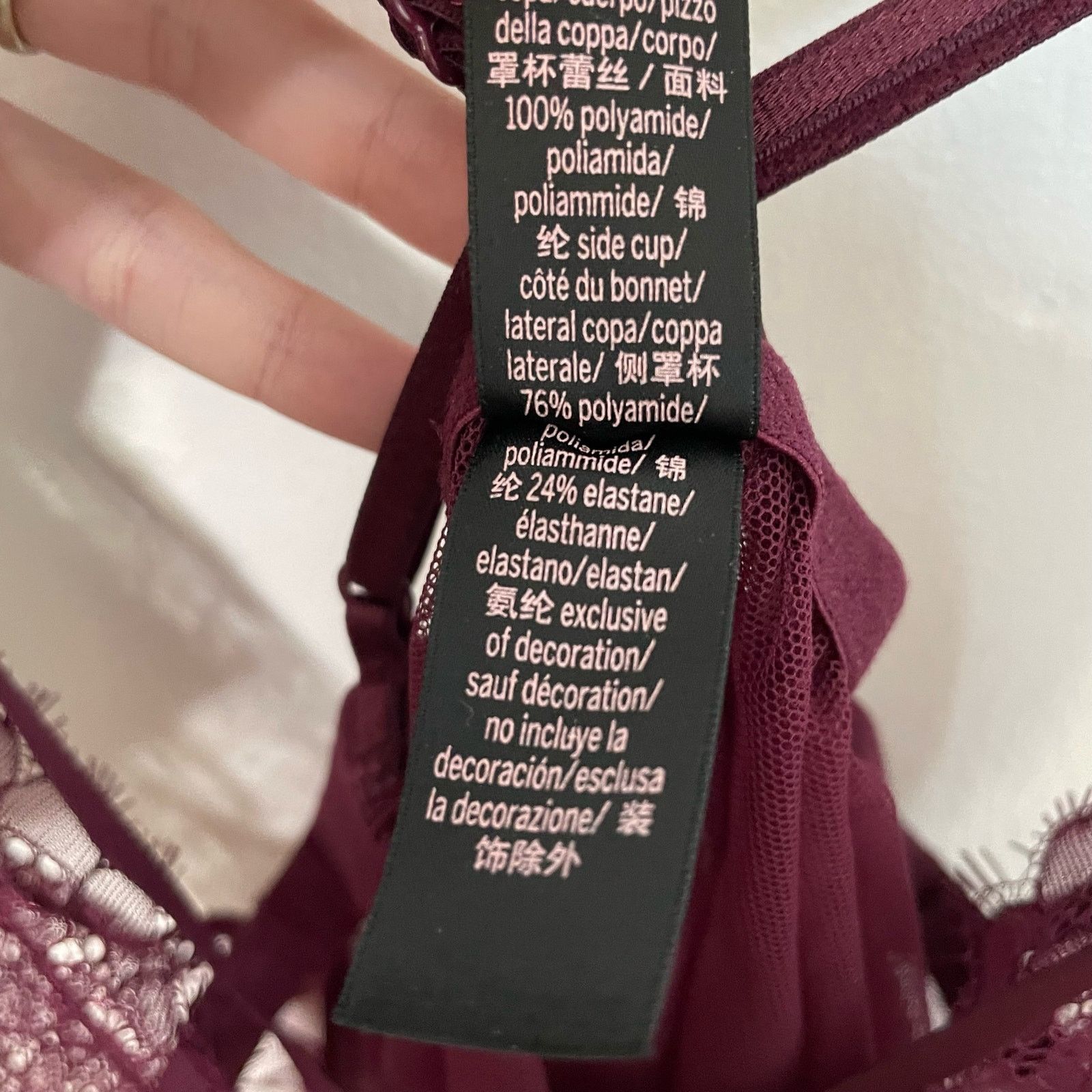 Victoria's Secret Victoria's Secret Burgundy Camisole S Lace Tulle Strappy Size ONE SIZE - 5 Thumbnail
