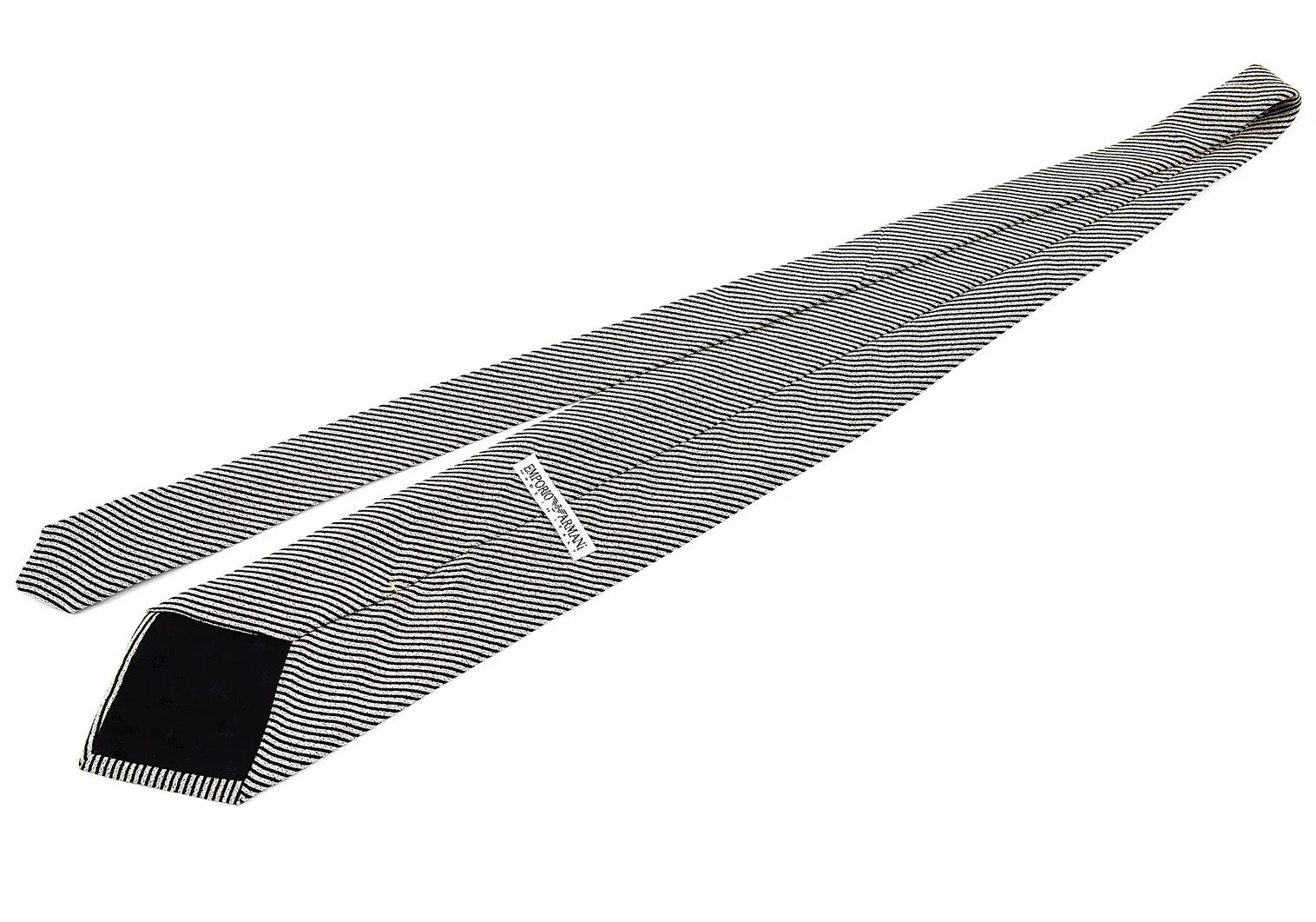 Emporio Armani Ivory Diagonal Stripe Tie Size ONE SIZE - 5 Thumbnail