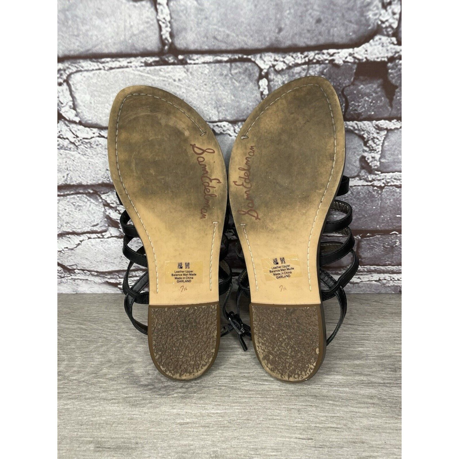 Sam Edelman Sam Edelman Garland Black Leather Slingback Thong Strappy Sa Size US 7.5 / IT 37.5 - 9 Thumbnail