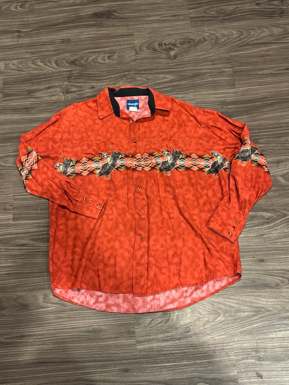 Wrangler Wrangler Vintage Western Shirt XXL Checotah Pearl Snap Cowb Size US XXL / EU 58 / 5 - 2 Thumbnail