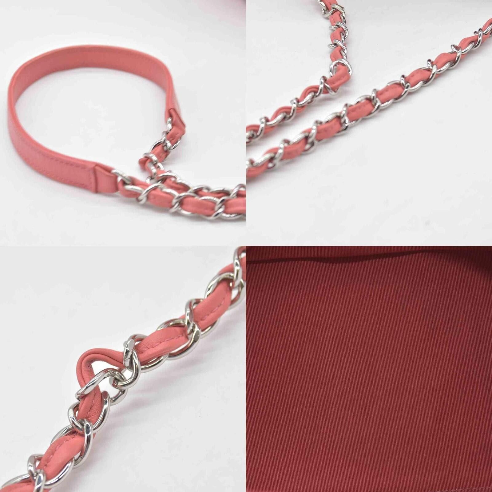 Chanel $4500 Chanel Pink CC Chain Drawstring Bucket Bag Leather Size ONE SIZE - 4 Thumbnail