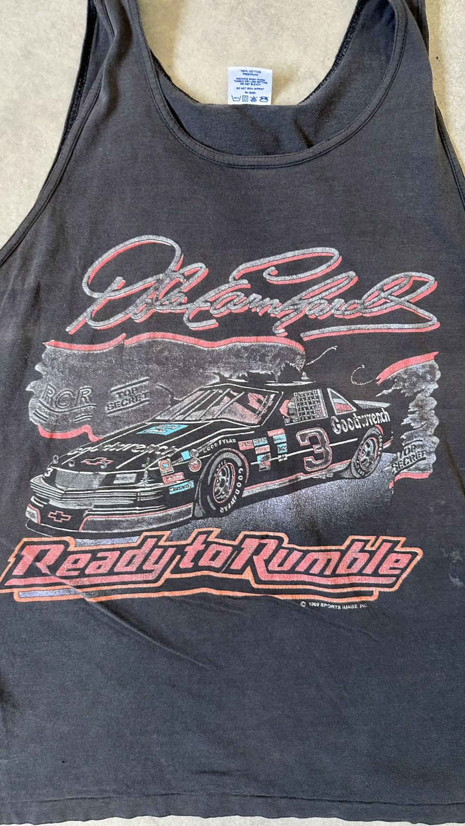 NASCAR VINTAGE 80S NASCAR DALE EARNHART READY TO RUMBLE SINGLET Size US L / EU 52-54 / 3 - 2 Thumbnail