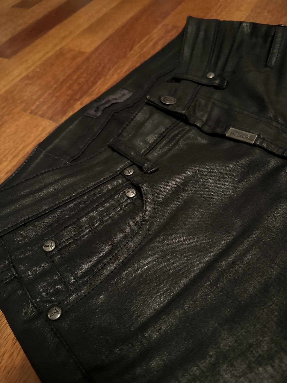 Absolut Joy Waxed Denim „American Flag“ Jeans Size US 32 / EU 48 - 4 Thumbnail