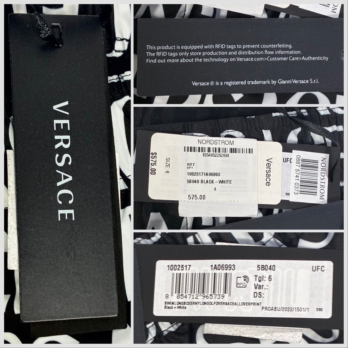 Versace Versace Logo Printed Drawstring Swim Shorts Trunks Black IT6 Size US 36 / EU 52 - 5 Thumbnail