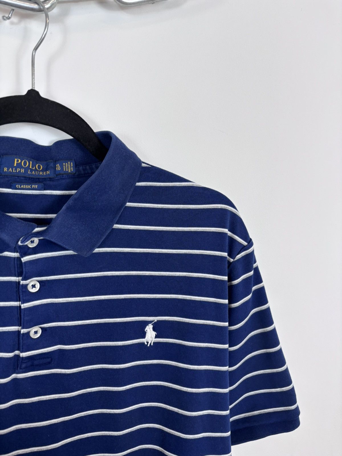Polo Ralph Lauren Polo Ralph Lauren Men’s Classic Fit Navy White Polo Shirt Size US XL / EU 56 / 4 - 4 Thumbnail