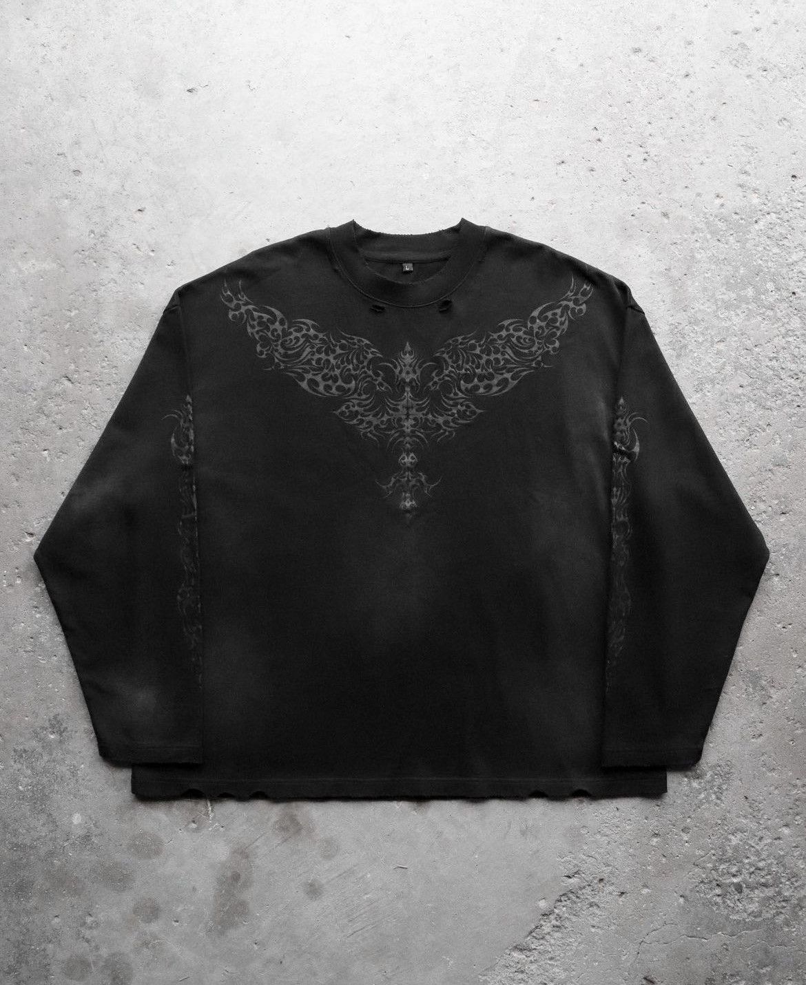 image of Affliction Onlycurse “Resurrection” Long Sleeve T-Shirt in Black, Men's (Size Large)