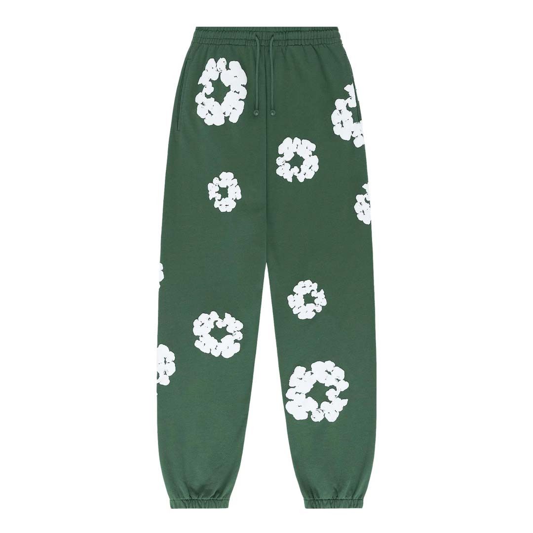 DENIM TEARS The Cotton Wreath Sweatpants 'Green' Size US 34 / EU 50 - 1 Thumbnail
