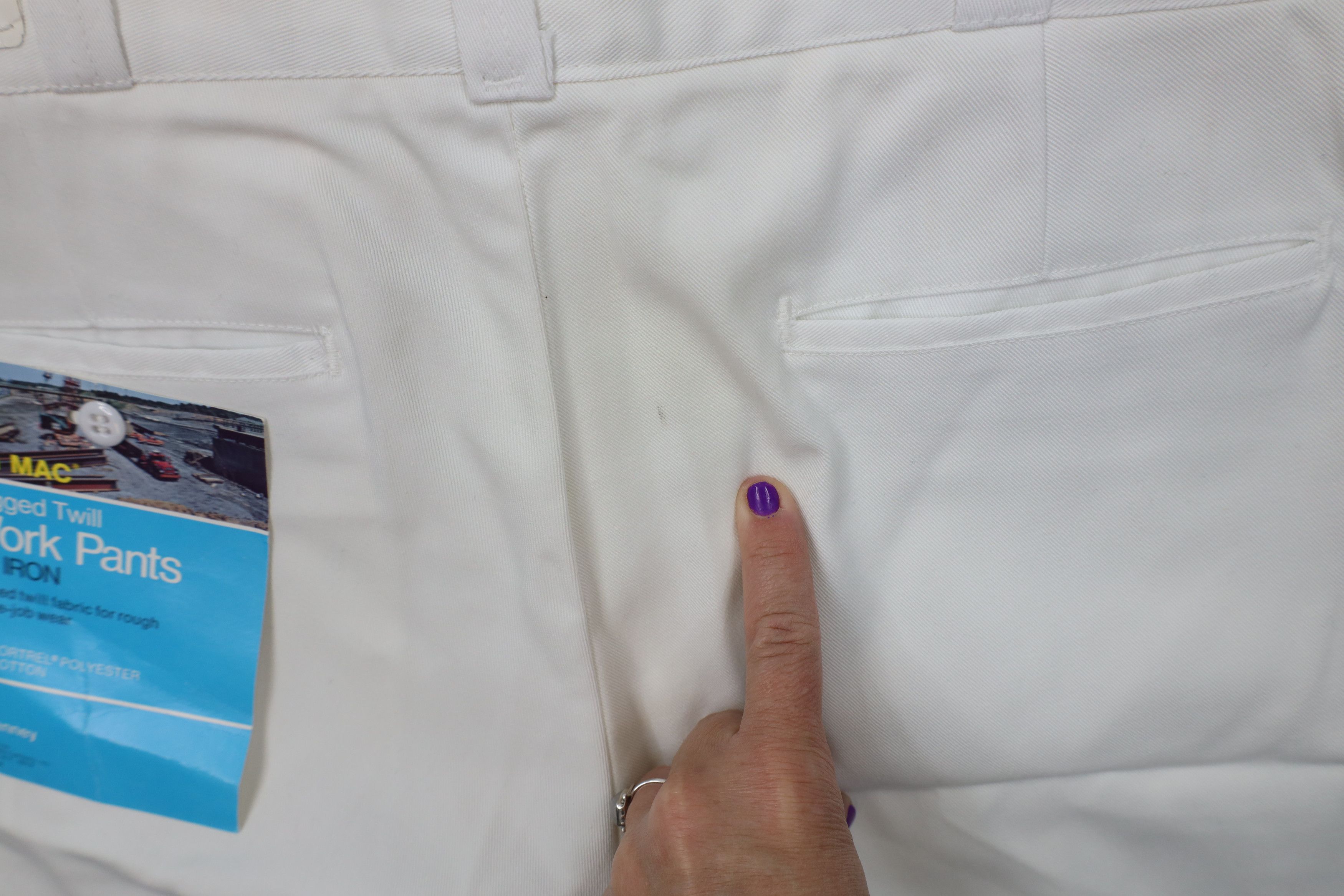 Big Mac Deadstock Vintage 60s 70s Big Mac Mechanic Pants White USA Size US 33 - 14 Thumbnail