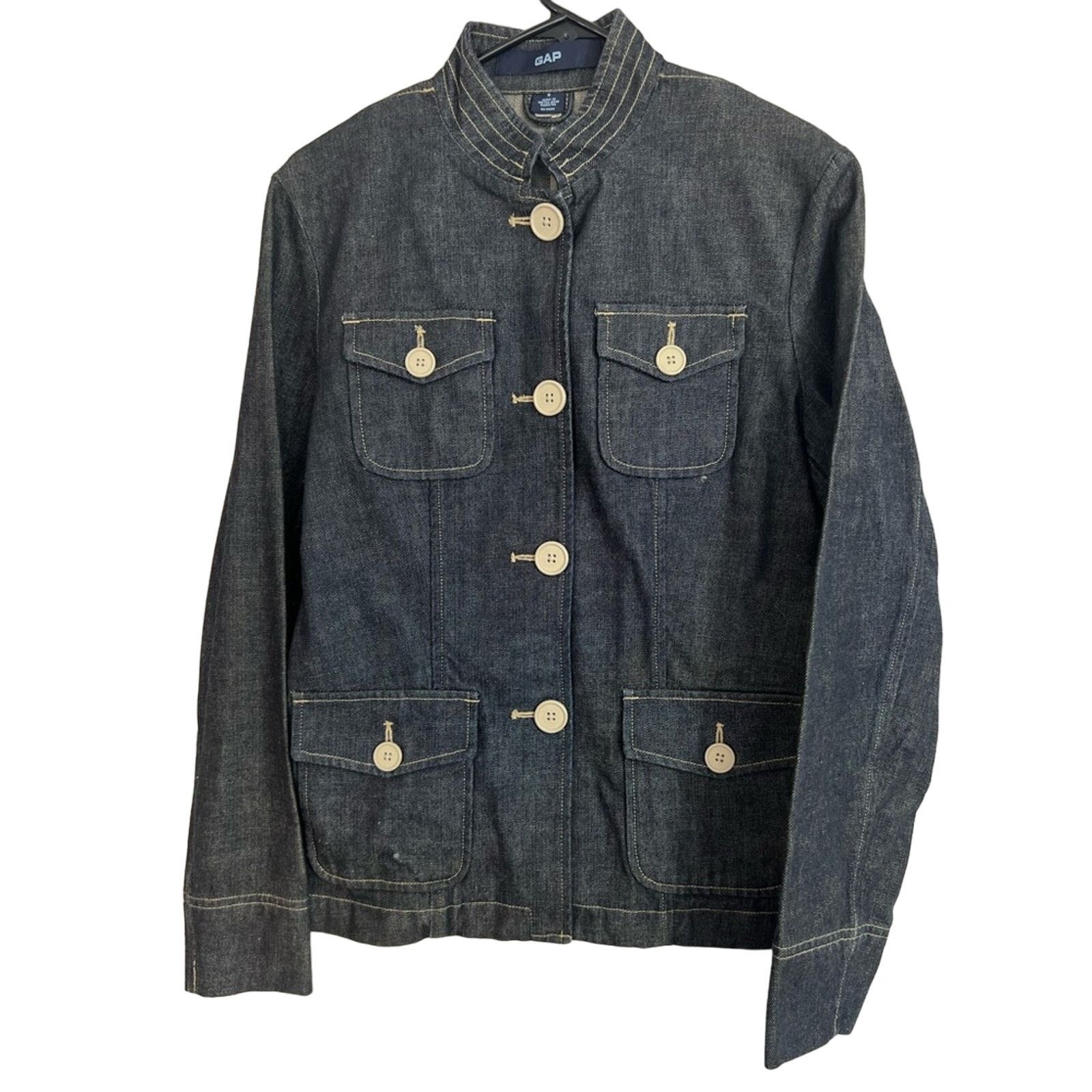 Gap Gap Jacket Women's 6 Blue Denim Cinch Waist Back Pleat Size M / US 6-8 / IT 42-44 - 1 Thumbnail