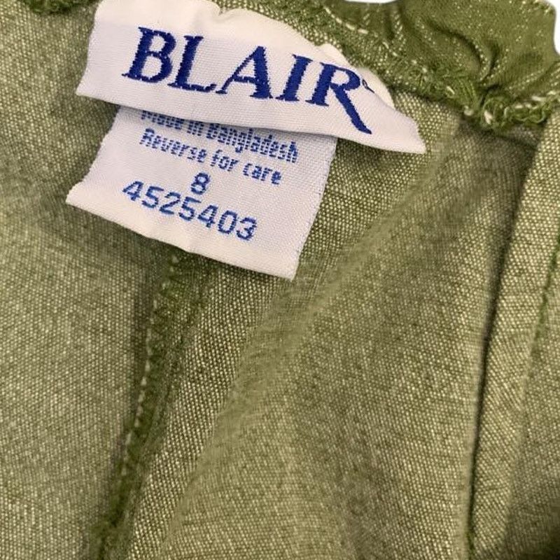 Other Vintage Blair Green Trouser Pants Drawstring Bangladesh Sz 8 Size 30" / US 8 / IT 44 - 5 Thumbnail