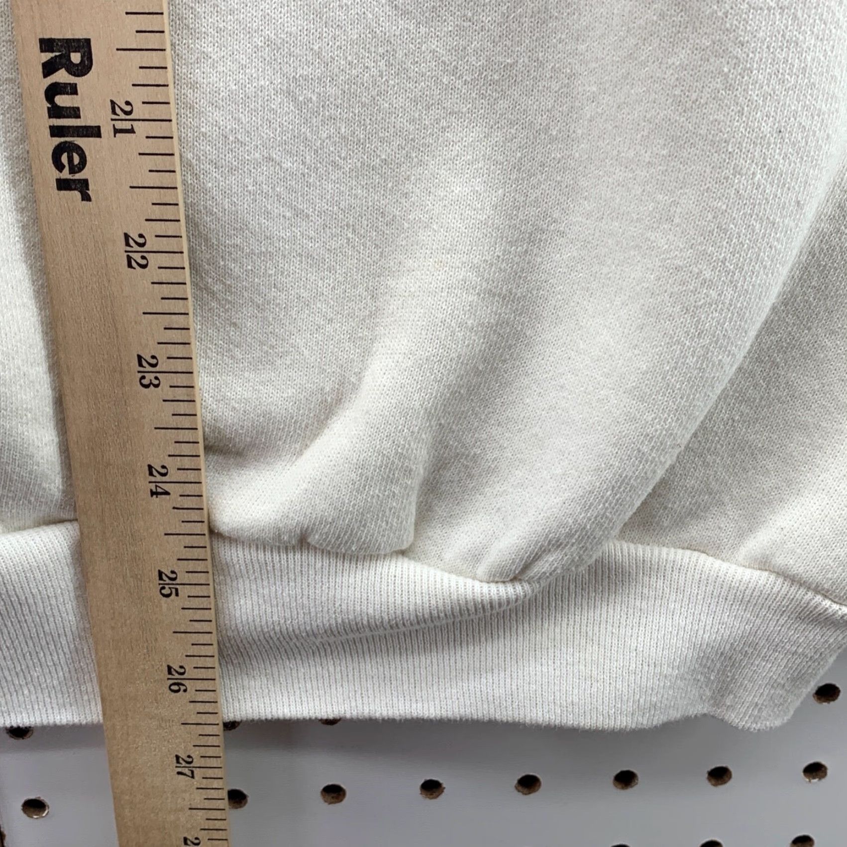 Fruit Of The Loom VINTAGE 1980s Desert Storm Crewneck Sweatshirt Men Large White USA Flag Logo 90s American Army Military Size US L / EU 52-54 / 3 - 6 Thumbnail