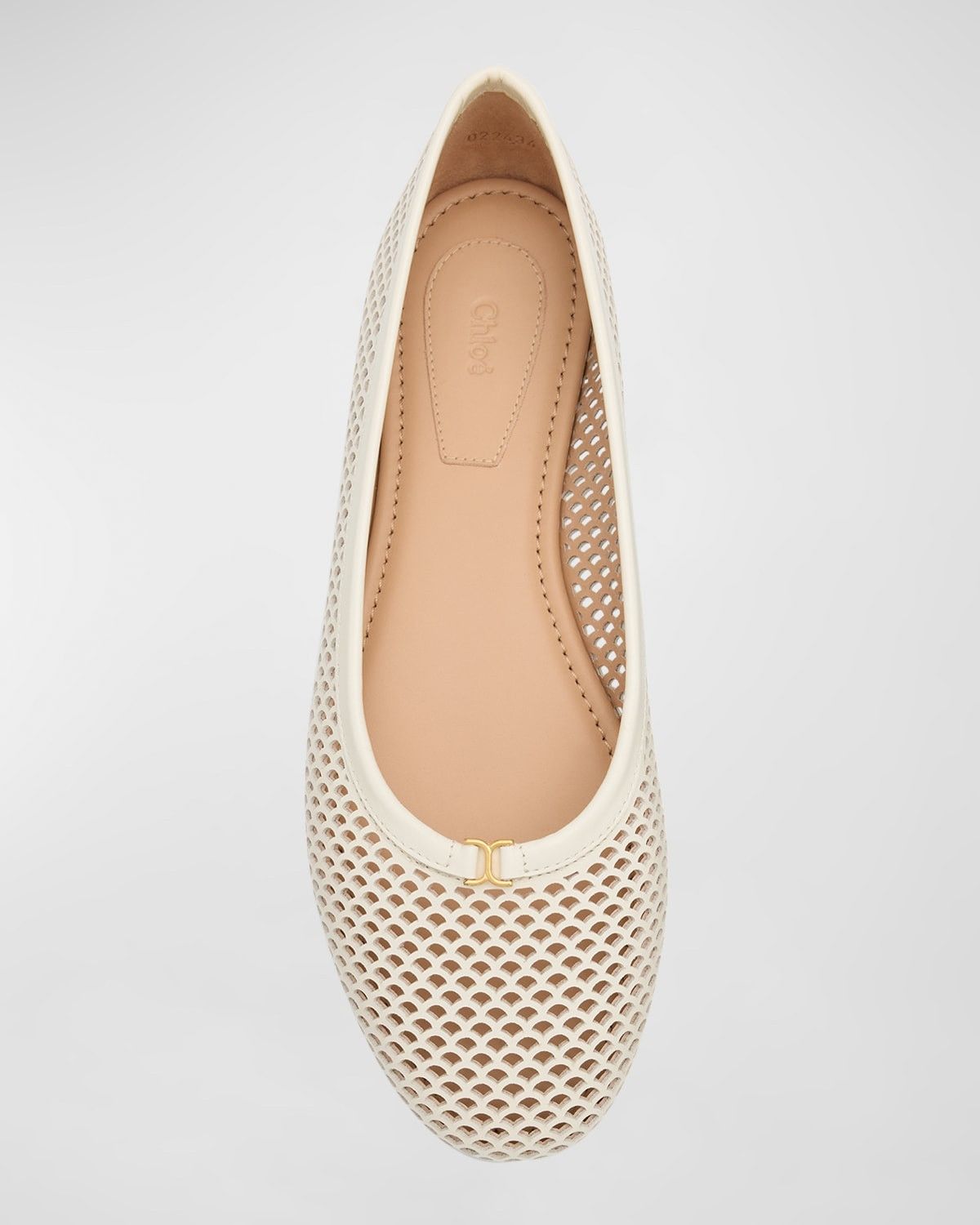 Chloe o1loc1c0425 CHC23 Marcie Ballerina in Eggshell Size US 7 / IT 37 - 6 Thumbnail