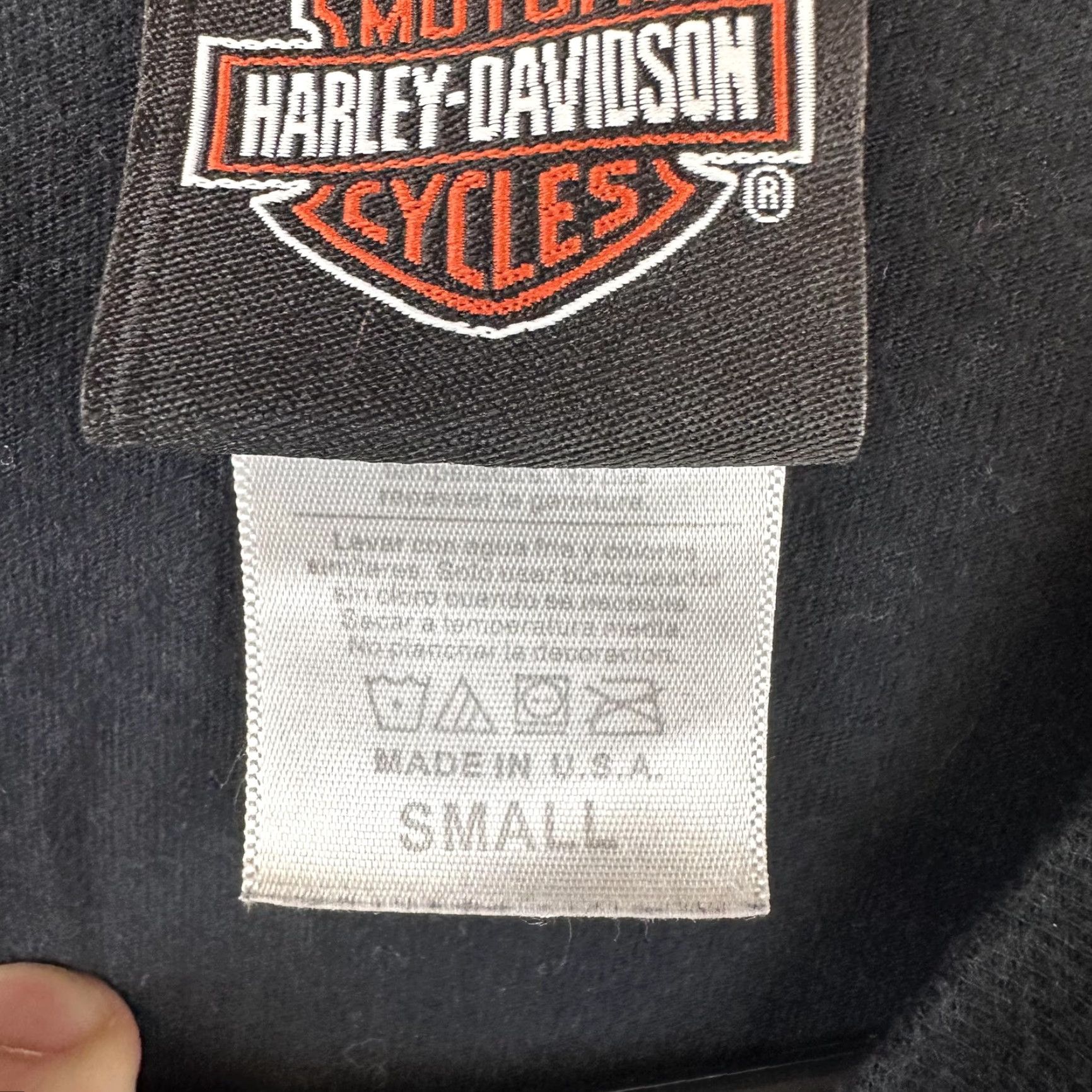 Harley Davidson Harley-Davidson Shirt Adult Small Black USA Made Stratman Tag Mens Shirt Graphic Print Harley-Davidson USA Logo 90s? Size US S / EU 44-46 / 1 - 5 Thumbnail