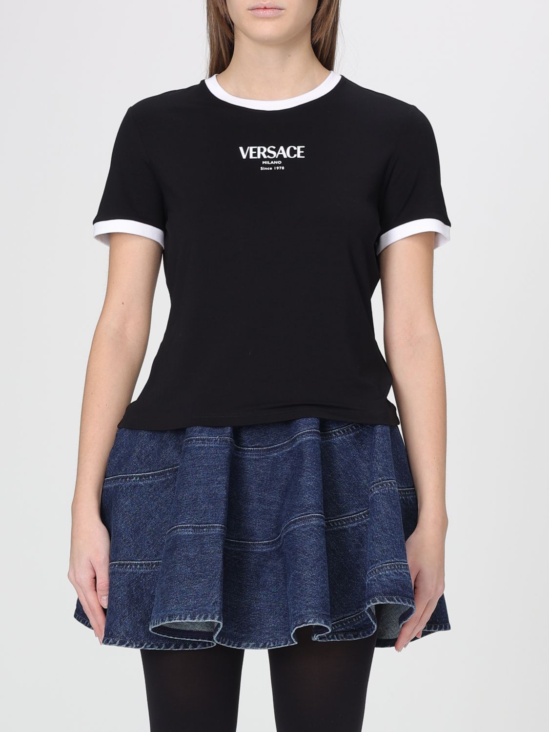 Versace Versace T-Shirt Woman Black Size L / US 10 / IT 46 - 1 Thumbnail