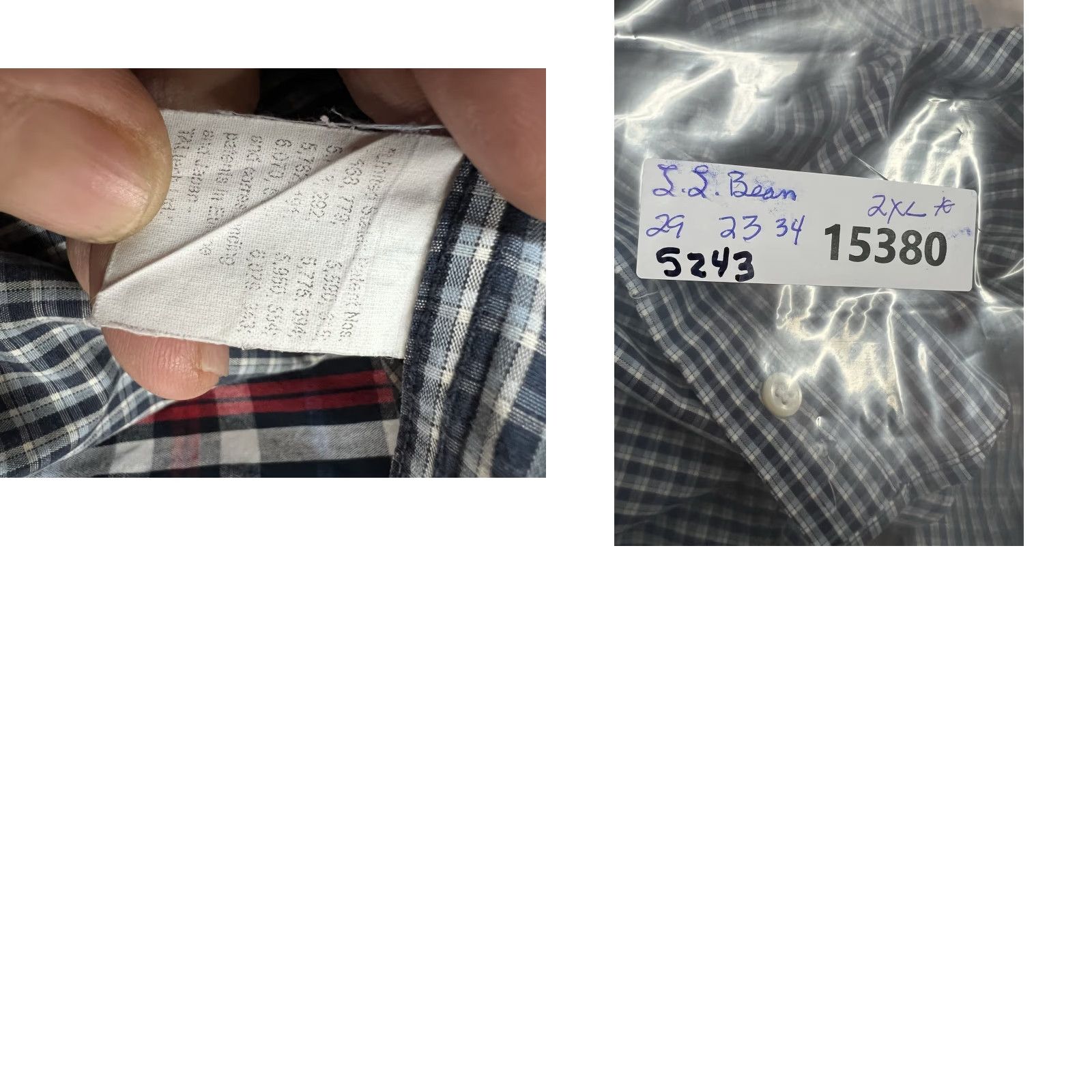 Vintage VINTAGE? No. L.L.Bean Button-Up Shirt Men 2XL Blue Check Work Shirt Long Sleeve Chest Pocket Regular Fit Casual Cotton 2XL Blue Men's Shirt Size US XXL / EU 58 / 5 - 8 Thumbnail