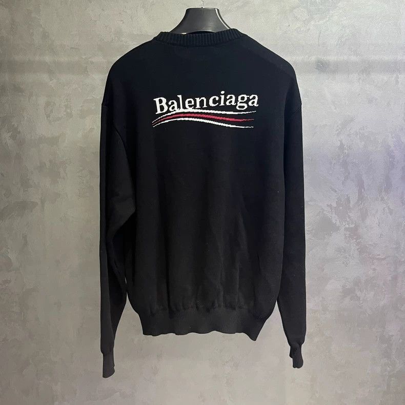 Balenciaga Balenciaga Black Coke Printed Logo Heavy Knitted Sweater-25 Size US S / EU 44-46 / 1 - 6 Thumbnail