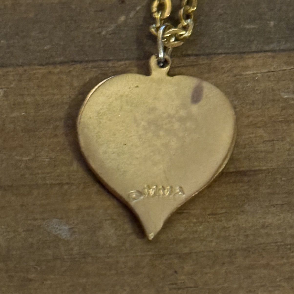 Vintage Vintage Renaissance enameled Niello heart pendant necklace Size ONE SIZE - 5 Thumbnail