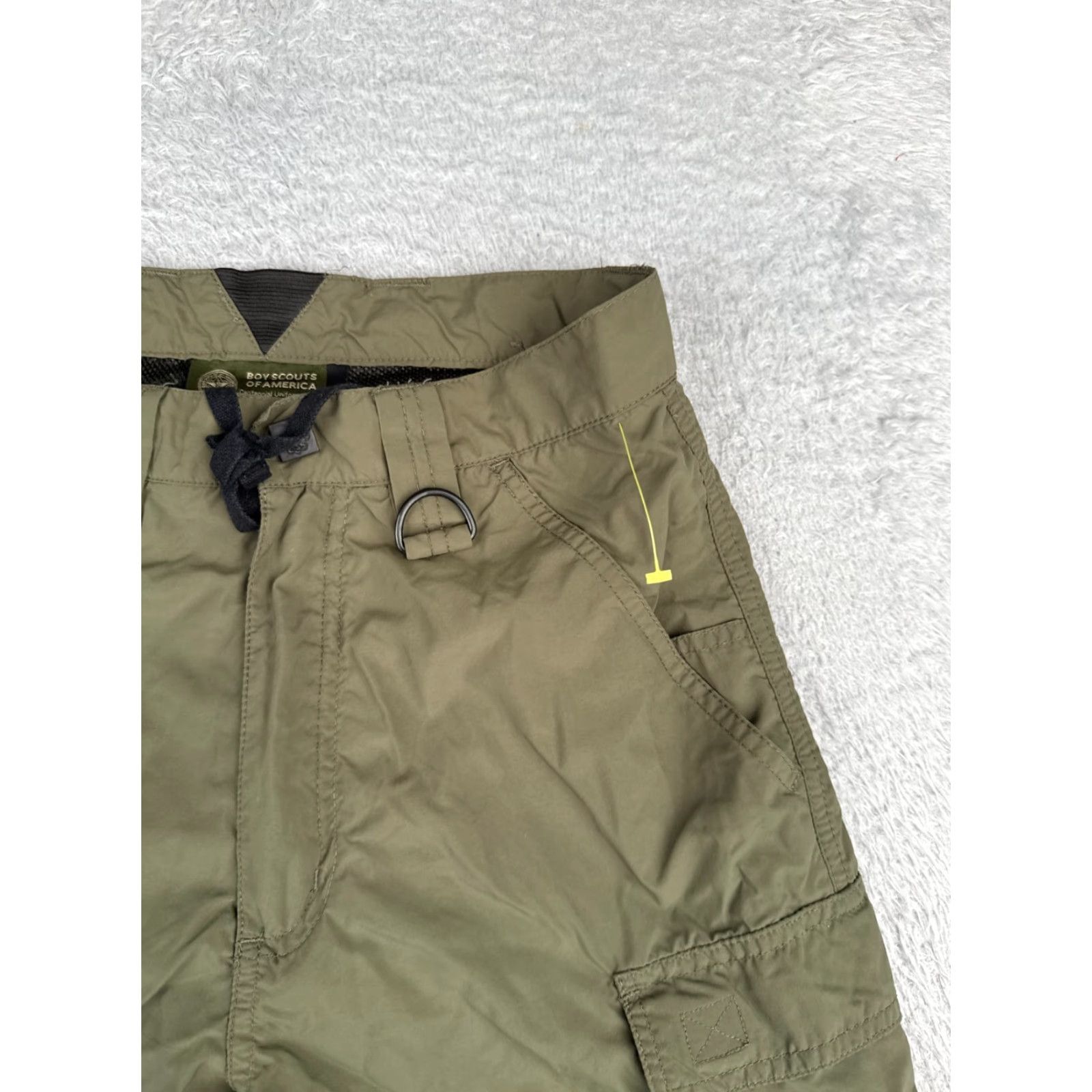 Vintage Boy Scouts Shorts Adult XS Green Centennial Uniform Supplex Nylon Cargo Size US 27 - 5 Thumbnail