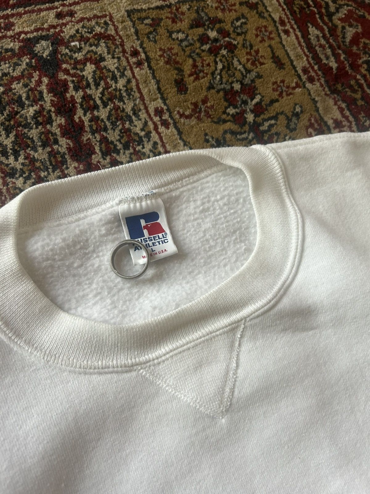 Russell Athletic 90s white Russell crewneck Size US L / EU 52-54 / 3 - 3 Thumbnail