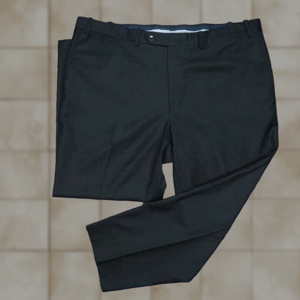 Peter Millar Men Pants 42x28 Chino Wool Flat Front Straight Leg Blue Casual Business