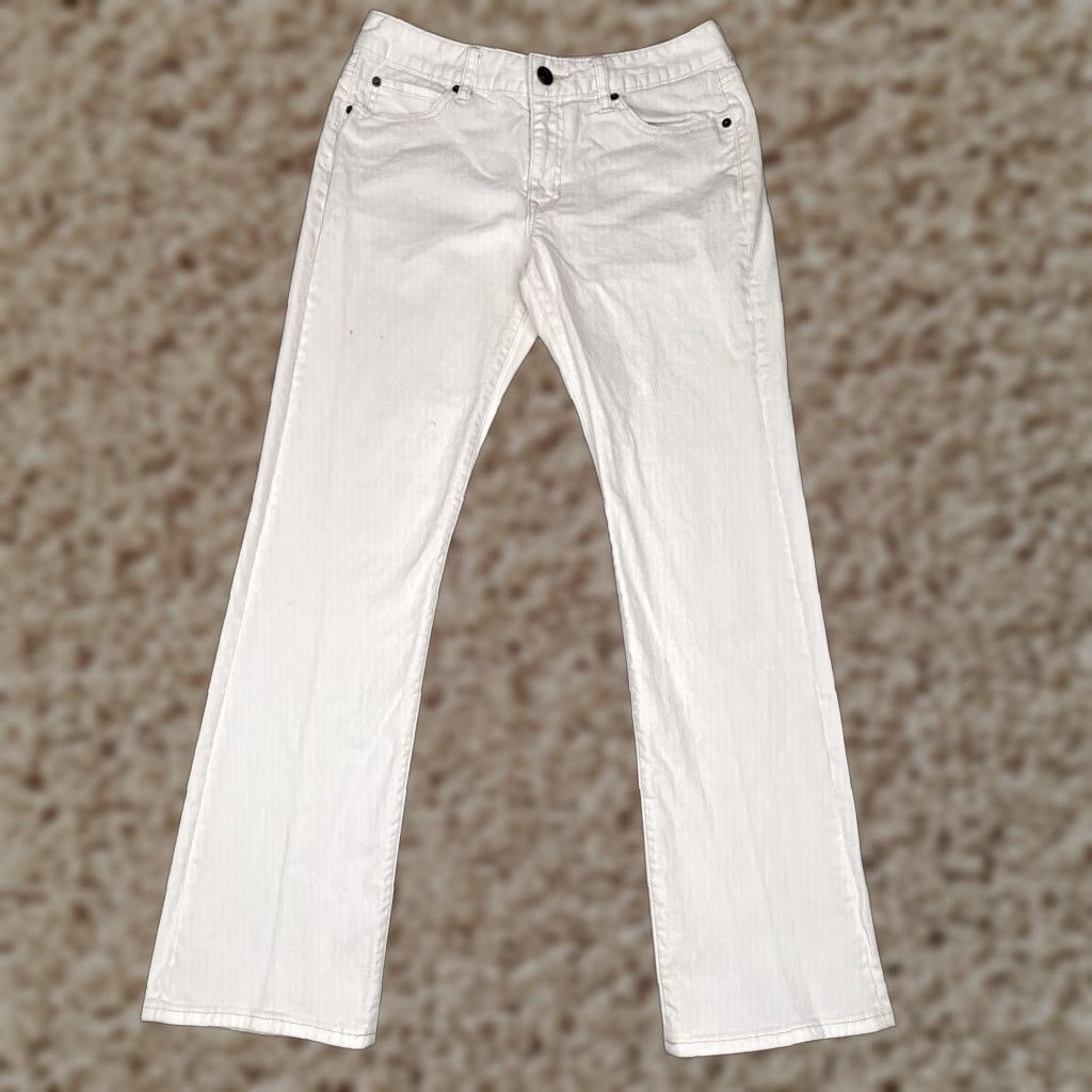 Gap Gap Jeans Womens 8A White Curvy Straight Stretch Denim Casual Mid Rise 28x29 Size 30" / US 8 / IT 44 - 1 Thumbnail