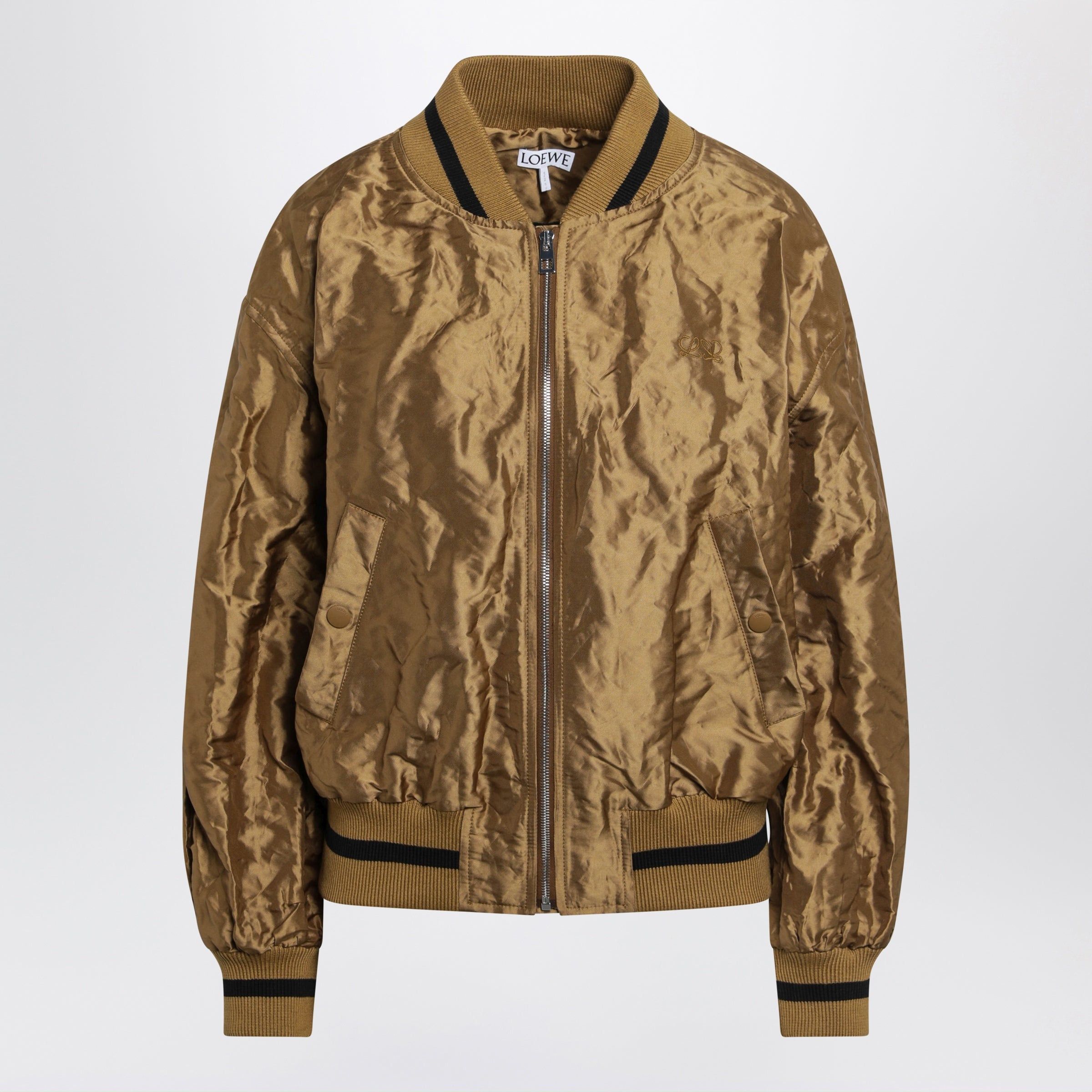 Loewe Loewe Caramel Technical Taffeta Bomber Jacket Size M / US 6-8 / IT 42-44 - 1 Thumbnail