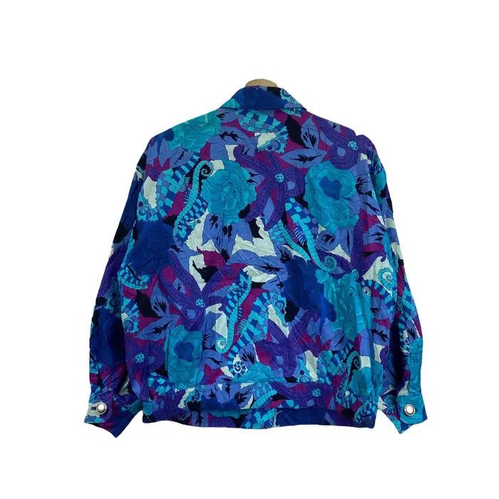 Vintage Vtg 90’ SEAHORSES ART PAINTING Jacket Windbreaker Size M / US 6-8 / IT 42-44 - 2 Thumbnail
