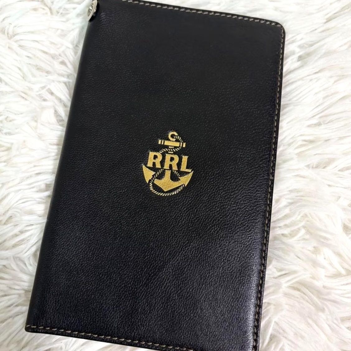 Ralph Lauren RRL Ralph Lauren Leather Wallet Bi-fold Black Emboss Logo Notebook type Unisex Size ONE SIZE - 7 Thumbnail