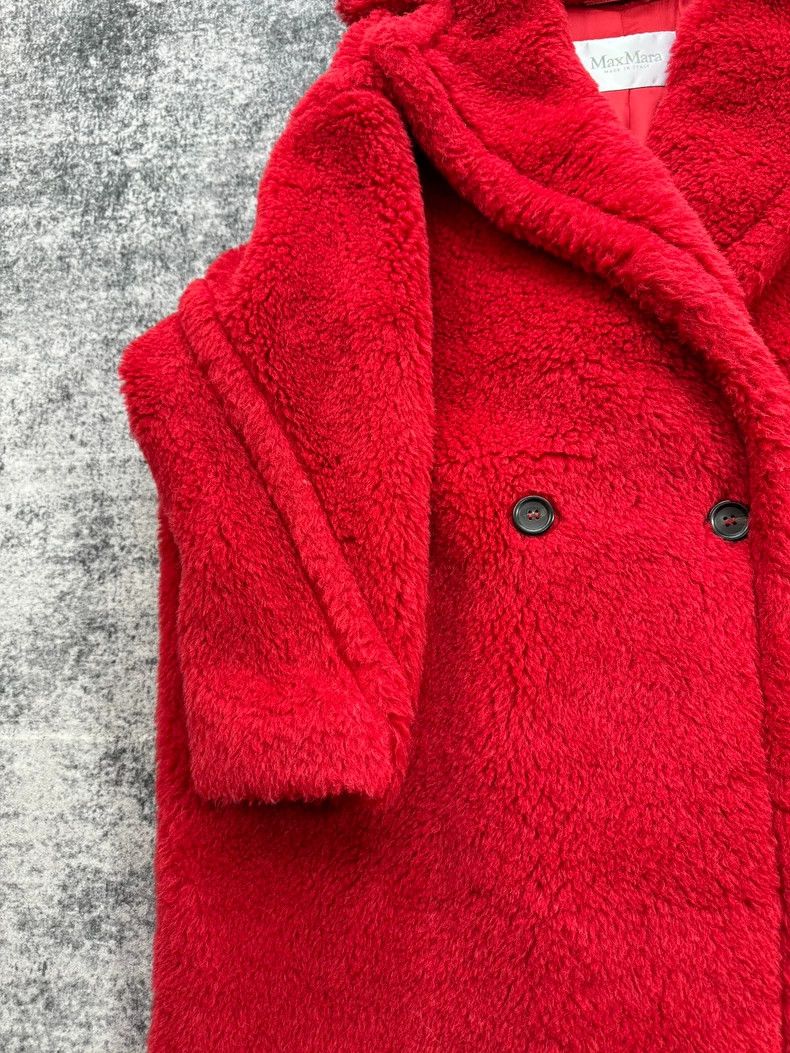 Max Mara Max Mara Red Teddy Coat Size XS / US 0-2 / IT 36-38 - 4 Thumbnail
