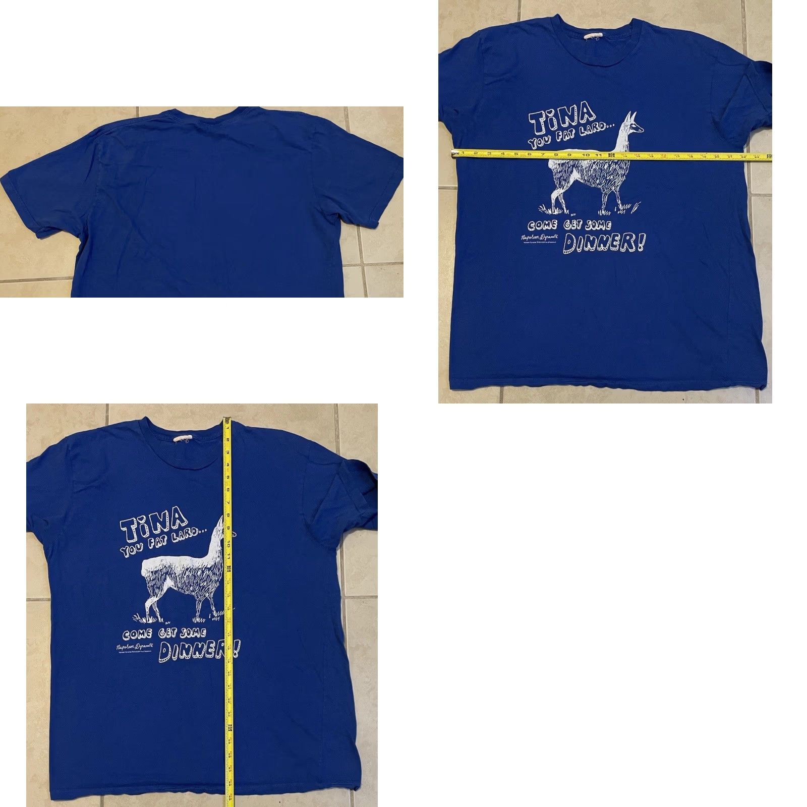 Vintage Vtg Grunge Napoleon Dynamite Tina You Fat Lard Faded Movie Promo Shirt L Blue 90s Funny Vintage Movie Promo Mens T-Shirt Size L Mens Size US L / EU 52-54 / 3 - 8 Thumbnail