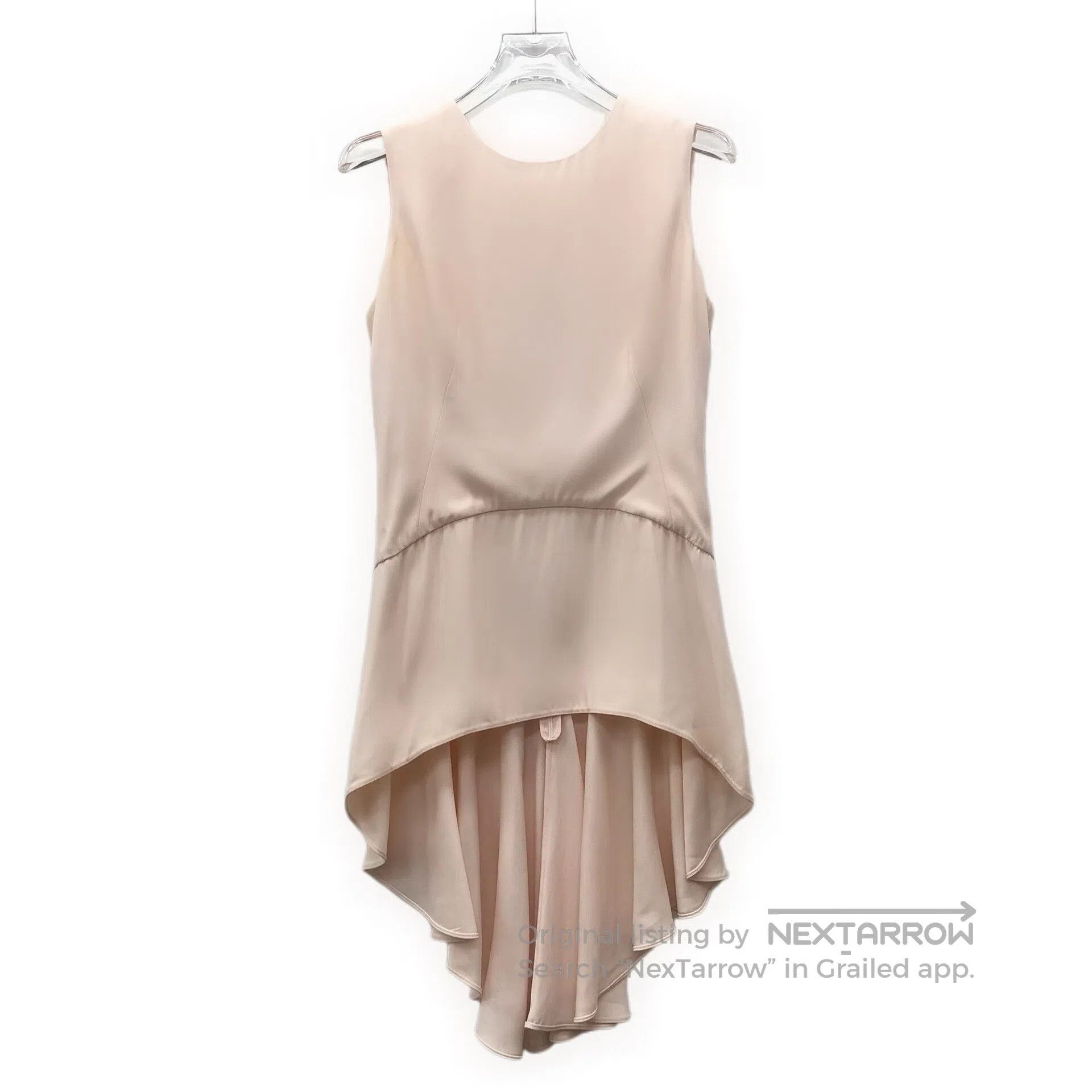 Alexander McQueen ALEXANDER MCQUEEN Light Pink Round Neck Sleeveless Irregul Size XS / US 0-2 / IT 36-38 - 1 Thumbnail