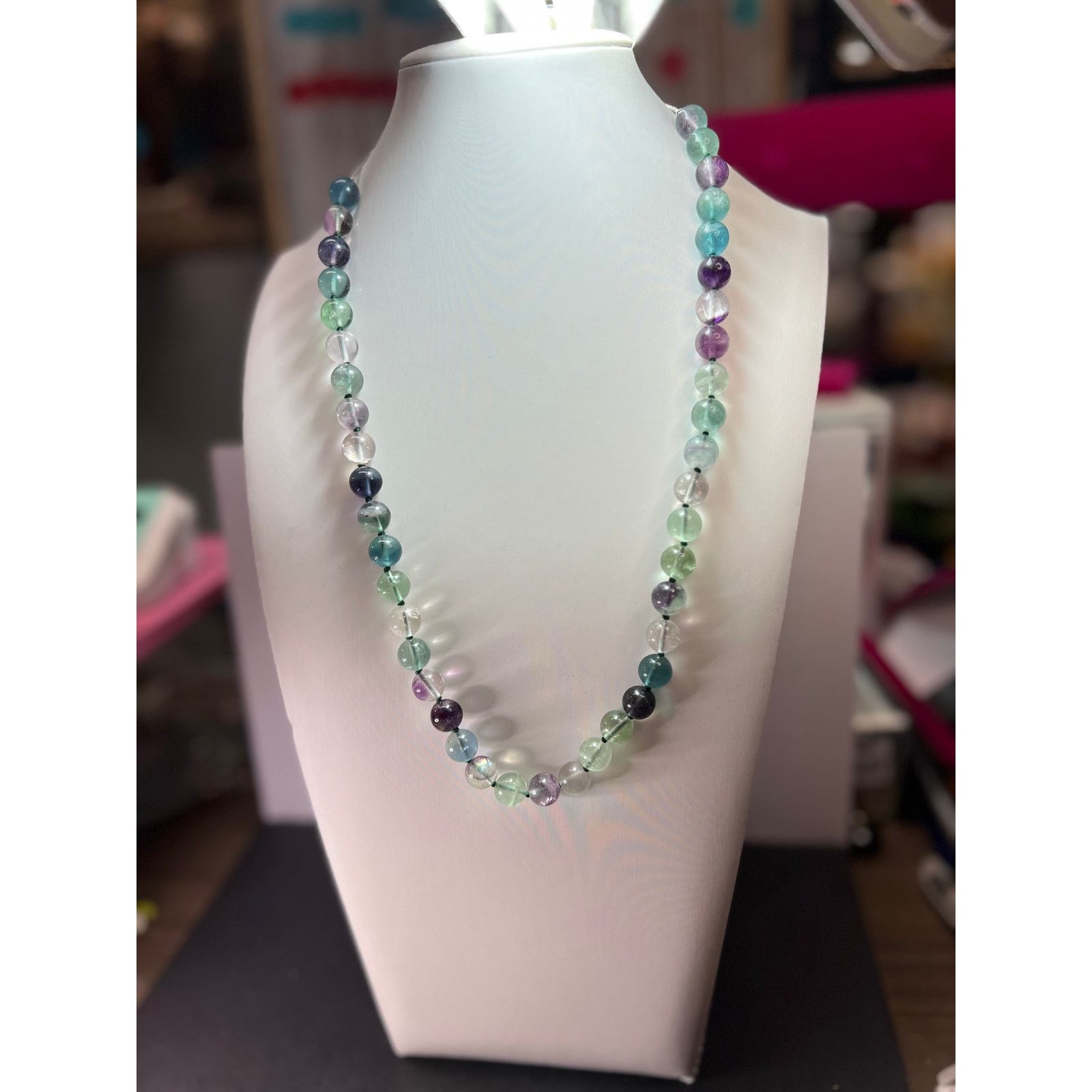 Other Fluorite knotted bolo necklace with sterling silver clasp Size ONE SIZE - 2 Thumbnail