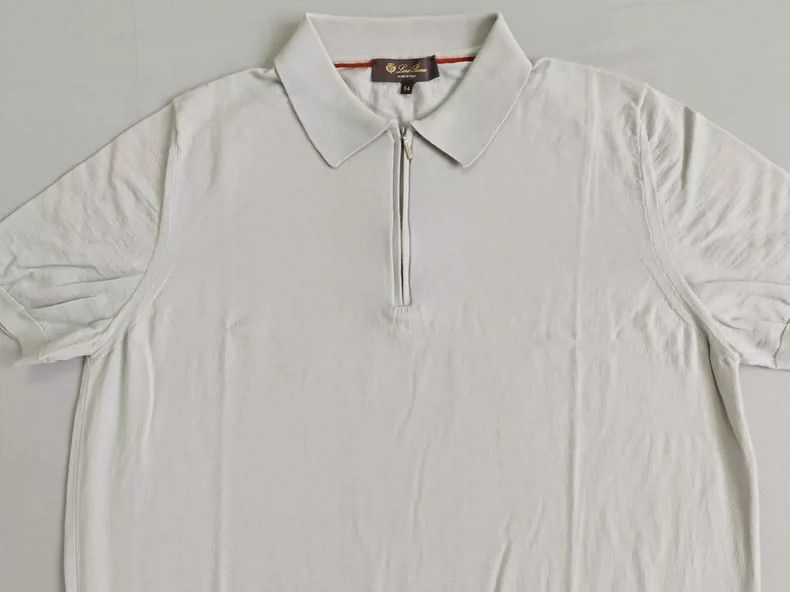 Loro Piana LORO PIANA Short-sleeved wool polo shirt for men Size US L / EU 52-54 / 3 - 2 Thumbnail