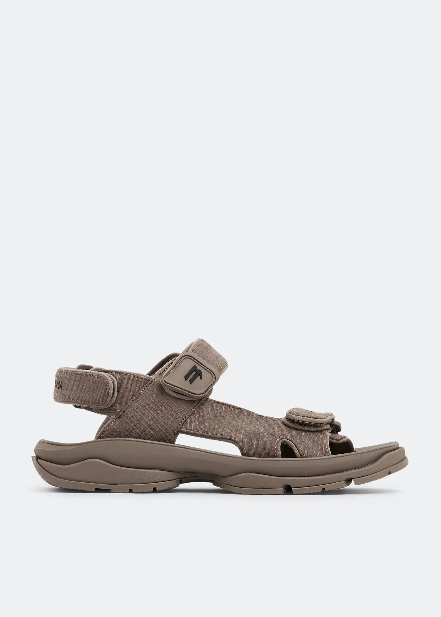 Balenciaga o1mt1gz1224 Tourist Monocolor Sandals in Dark Taupe Size US 10 / EU 43 - 1 Thumbnail