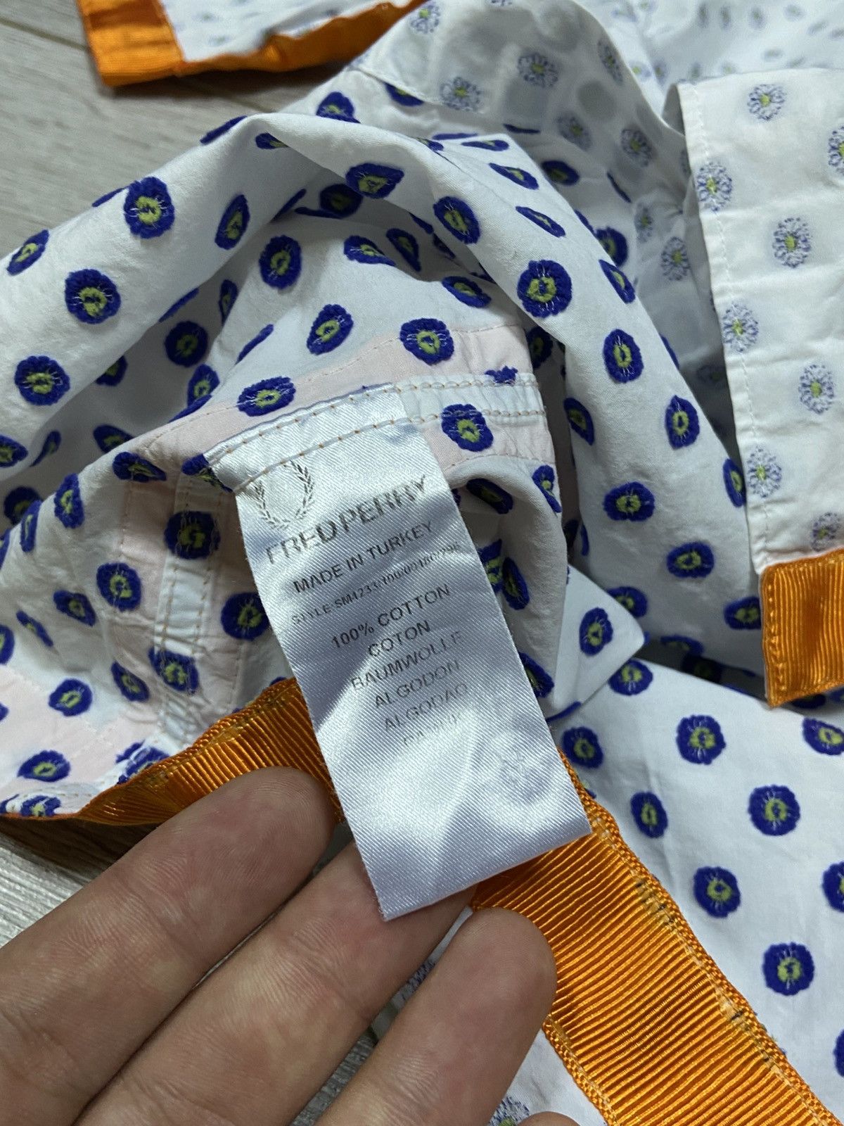 Fred Perry x Raf Simons flowers 🌺 Shirt Grey