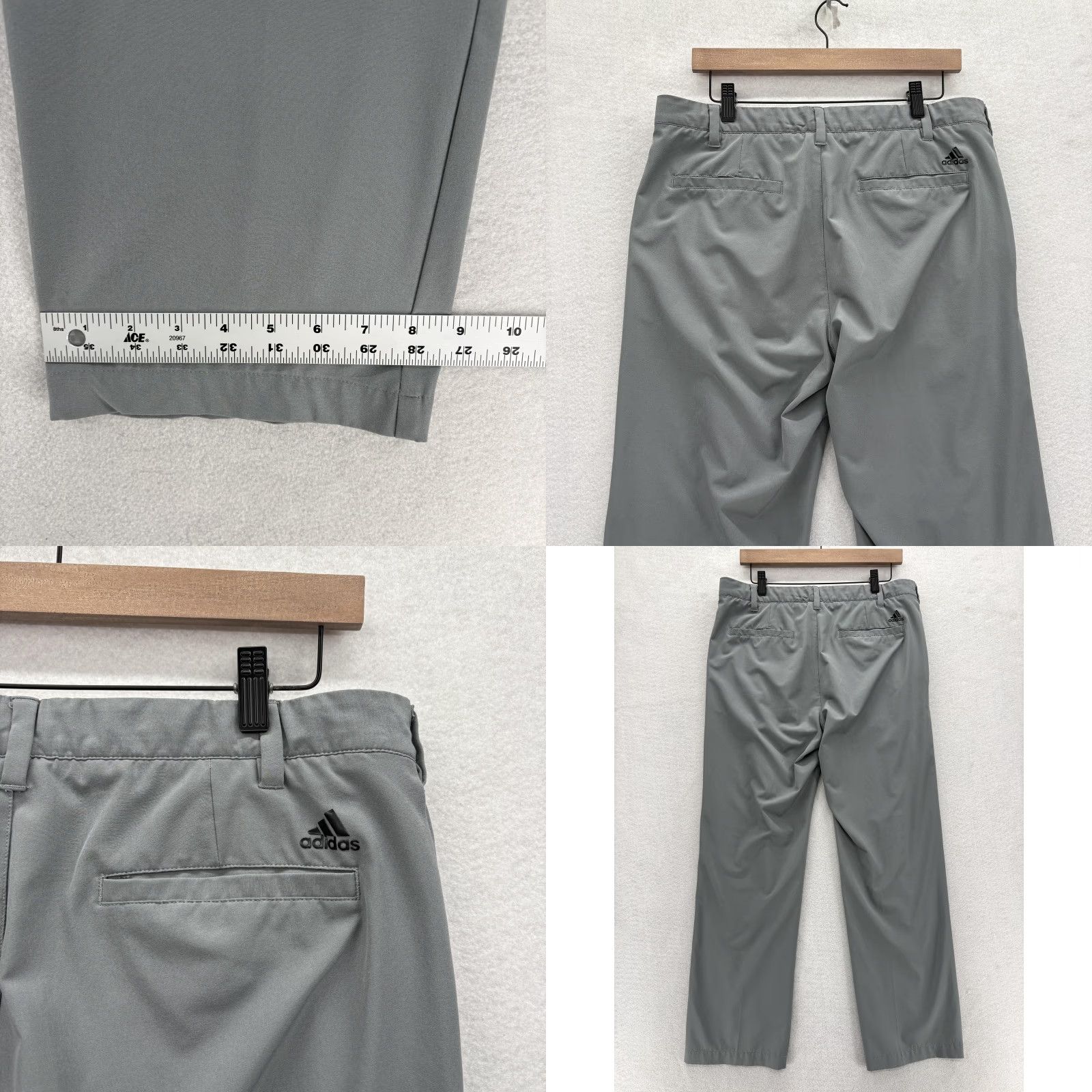 Adidas Adidas Ultimate 365 Golf Pants Mens 34x30 Gray Performance Stretch Athletic Size US 34 / EU 50 - 8 Thumbnail
